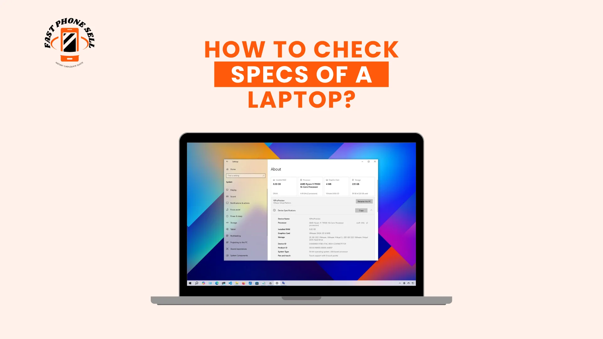 How to Check Specs of a Laptop